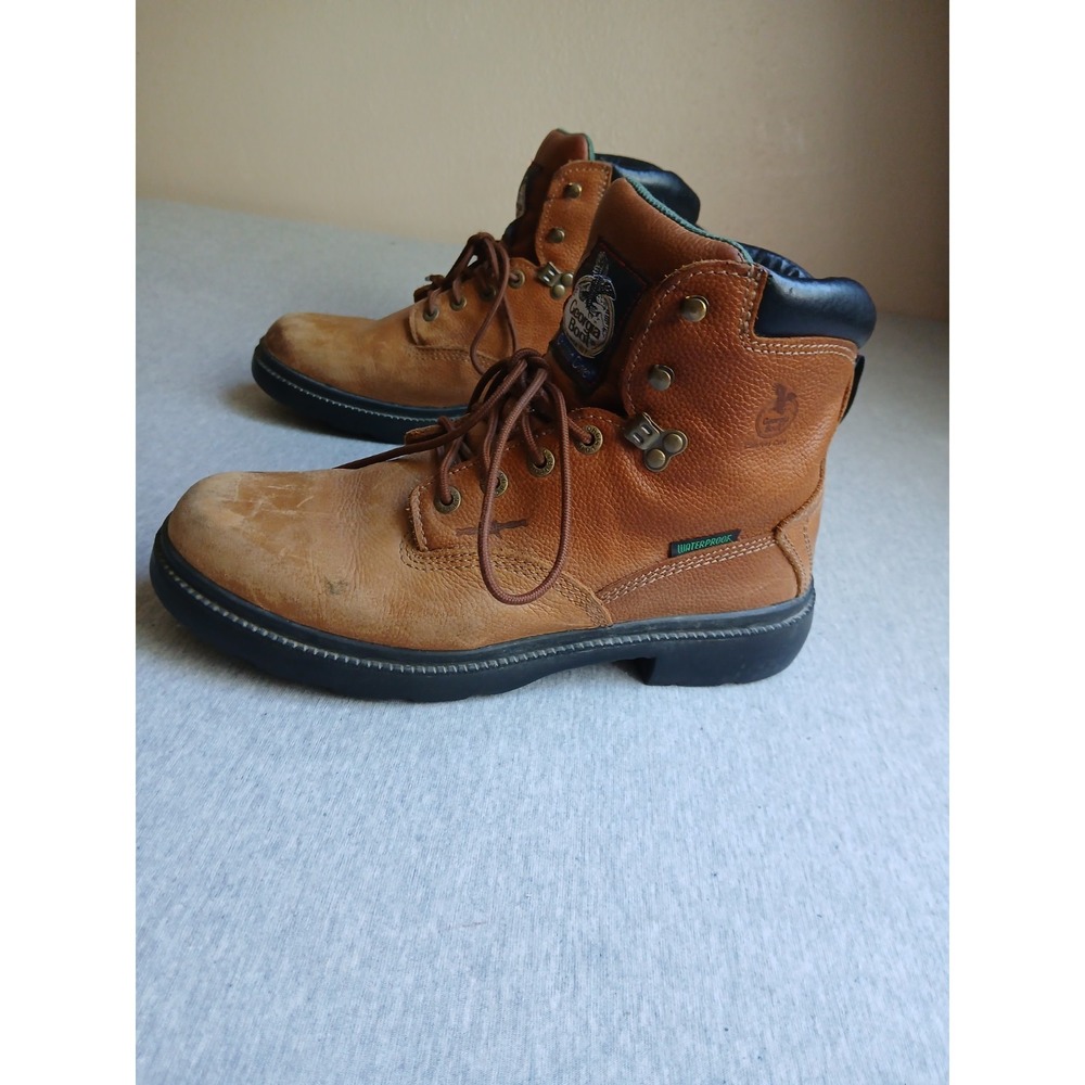 Georgia Boots Mens 11 W  Leather Lace Up Work Waterproof Farm Outdoor